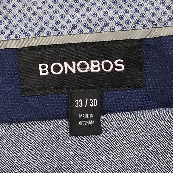 Bonobos Pants Mens Size 33 x 30 Slim Fit Blue Tropical Leaf Print Limited - Picture 12 of 16